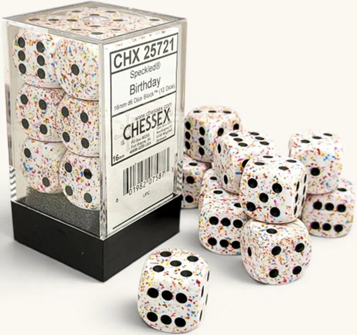 CHX D6 DICE BLOCK 12-DIE SET - Birthday
