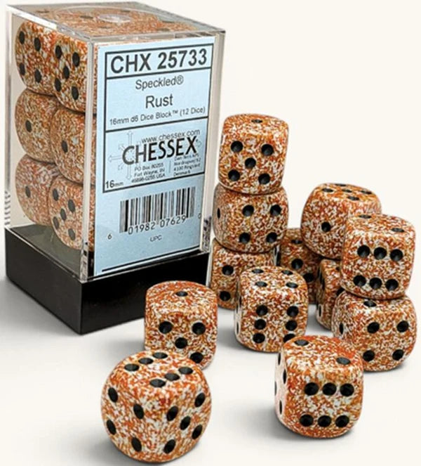 CHX D6 DICE BLOCK 12-DIE SET - Rust