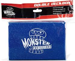 DECK BOX DOUBLE MONSTER BLUE GLITTER