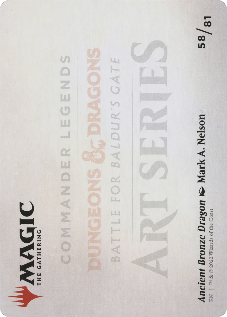 Ancient Bronze Dragon // Ancient Bronze Dragon (ACLB-058) - Battle for Baldur's Gate Art Series (Borderless) Foil