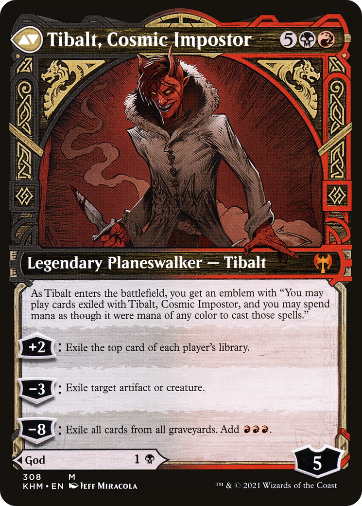 Valki, God of Lies // Tibalt, Cosmic Impostor (KHM-308) - Kaldheim: (Showcase) Foil