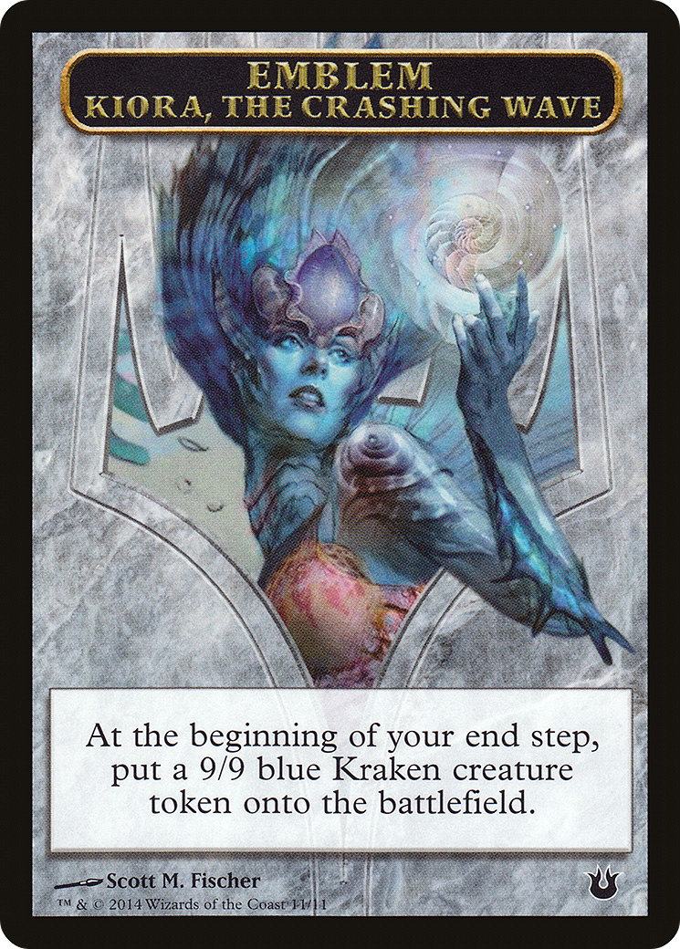 Kiora, the Crashing Wave Emblem (BNG-011) - Born of the Gods Tokens