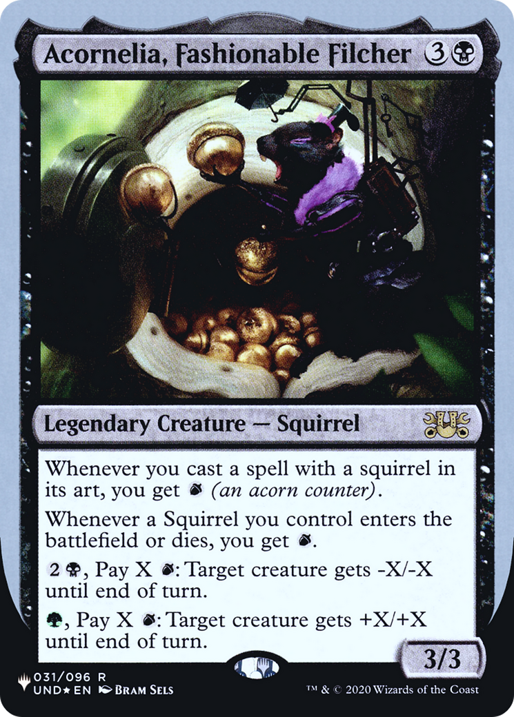 Acornelia, Fashionable Filcher (LIST-018) - The List (Unfinity Foil Edition) Foil