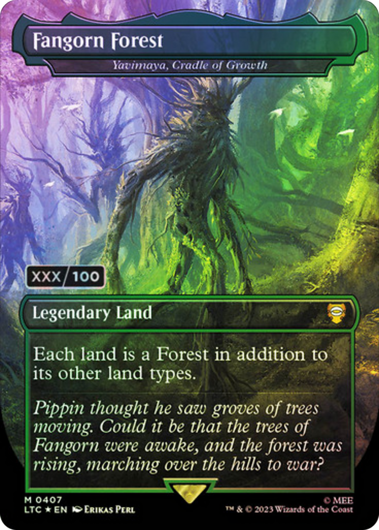 Yavimaya, Cradle of Growth (LTC-407Z) - Tales of Middle-earth Commander / Fangorn Forest (Borderless) Foil