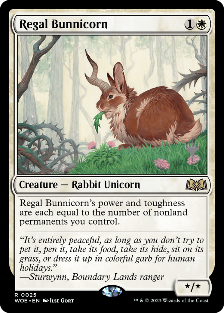 Regal Bunnicorn (PPWOE-25P) - Wilds of Eldraine Promos Foil