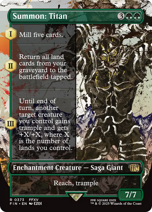 Summon: Titan (Borderless) (FIN-373) - FINAL FANTASY Foil