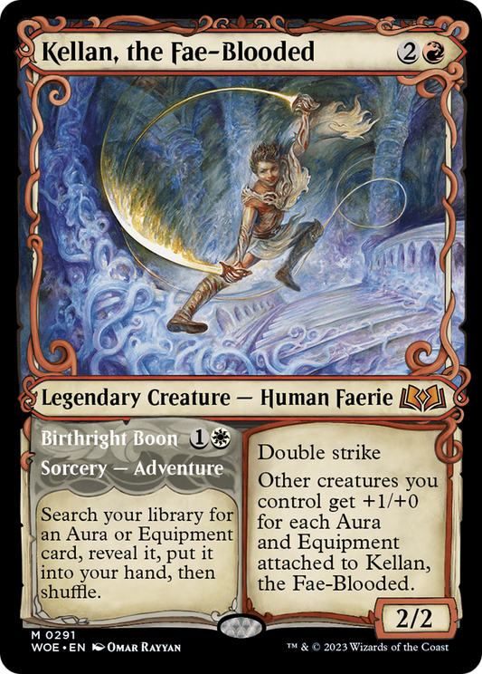 Kellan, the Fae-Blooded // Birthright Boon (WOE-291) - Wilds of Eldraine: (Showcase) Foil