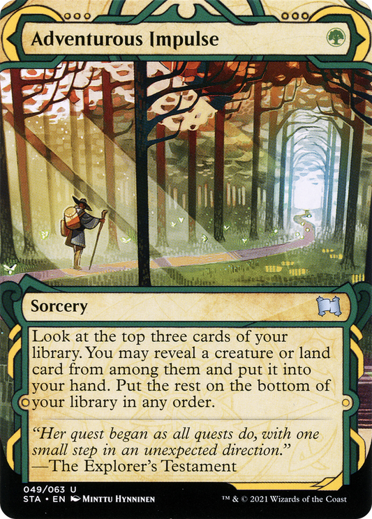Adventurous Impulse (STA-049) - Strixhaven Mystical Archive: (Showcase) (Borderless) Foil