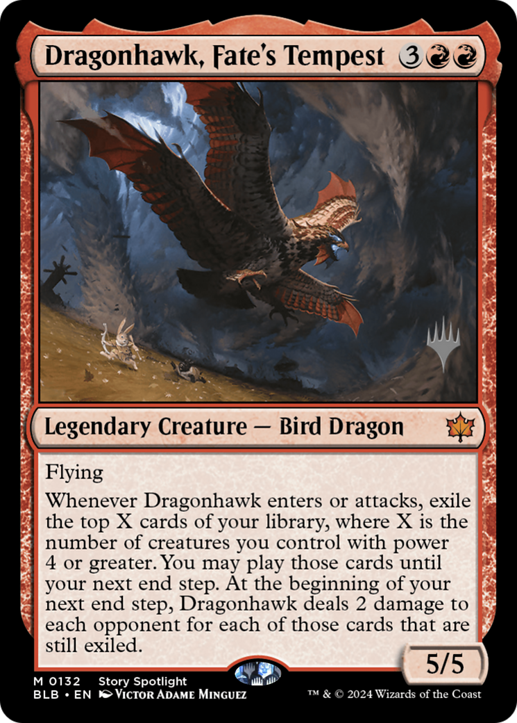 Dragonhawk, Fate's Tempest (PPBLB-132P) - Bloomburrow Promos