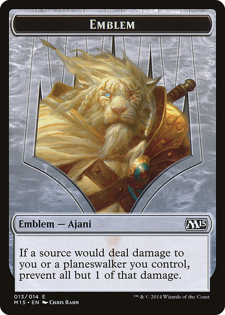 Ajani Steadfast Emblem (M15-013) - Magic 2015 Tokens