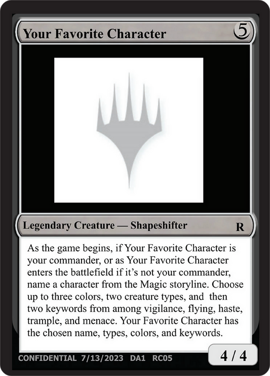 Your Favorite Character (UNK-RC05C) - Unknown Event