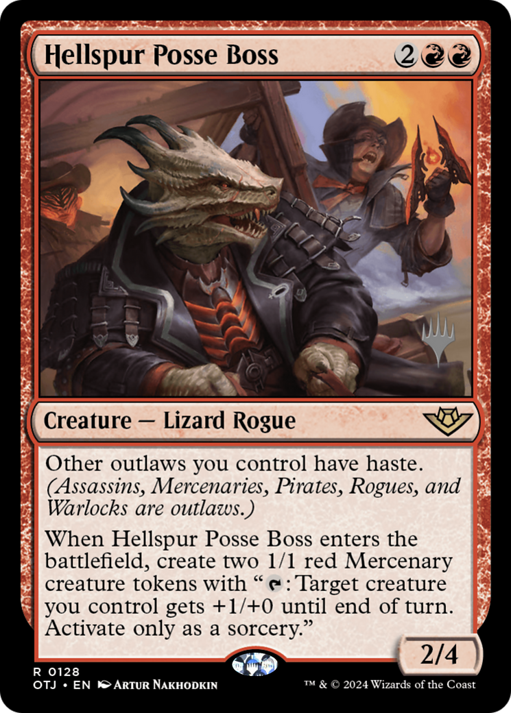 Hellspur Posse Boss (PPOTJ-128P) - Outlaws of Thunder Junction Promos Foil