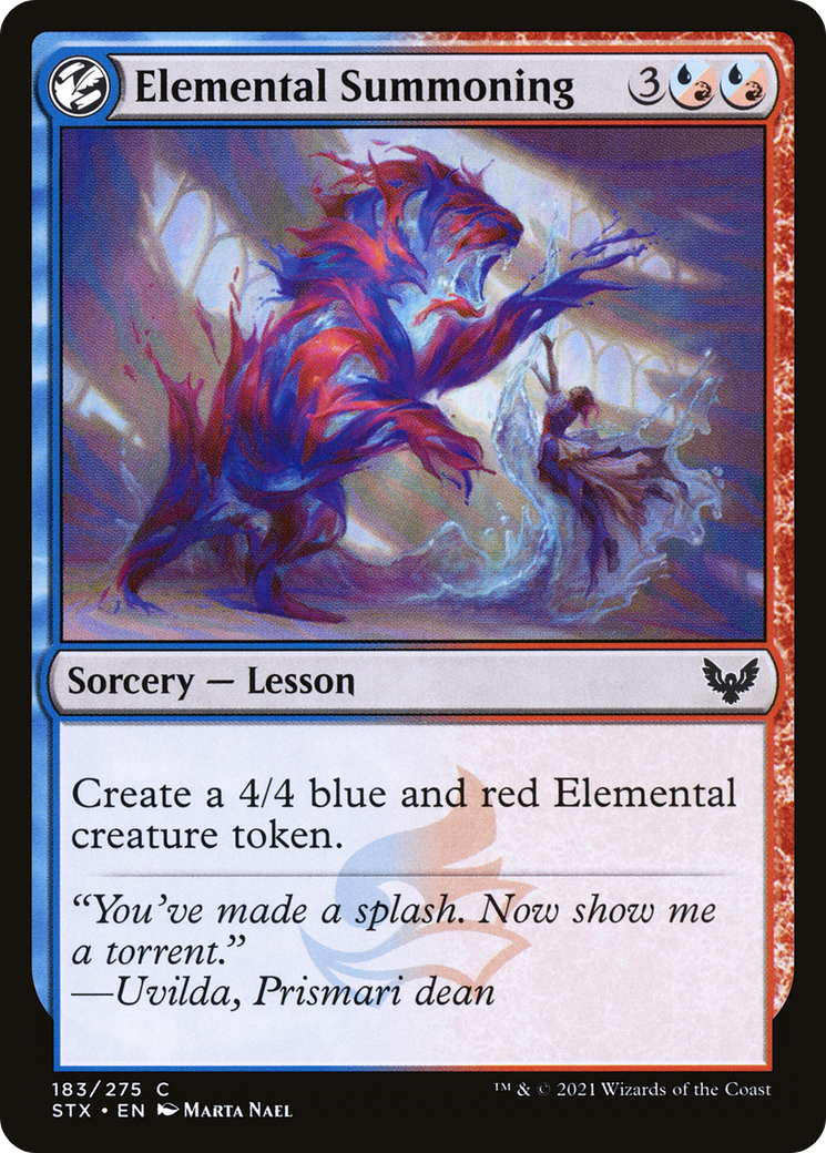 Elemental Summoning (STX-183) - Strixhaven: School of Mages: (lesson) Foil