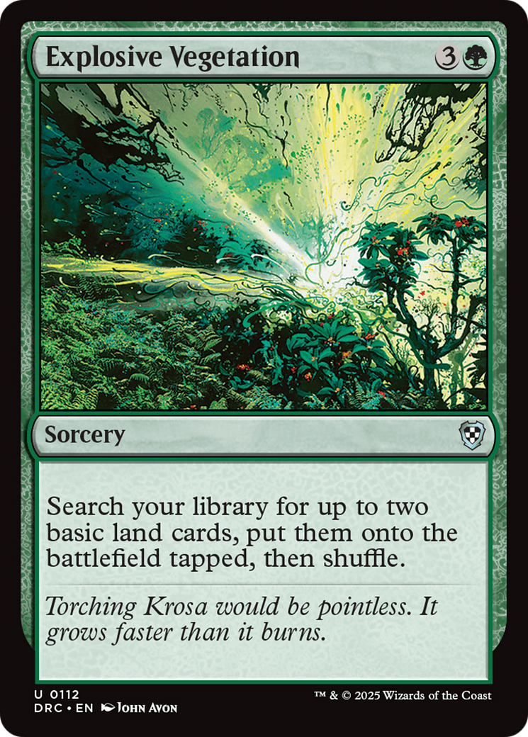 Explosive Vegetation (DRC-112) - Commander: Aetherdrift Foil