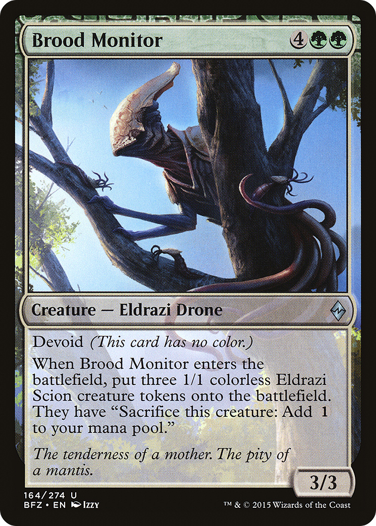 Brood Monitor (BFZ-164) - Battle for Zendikar: (devoid) Foil