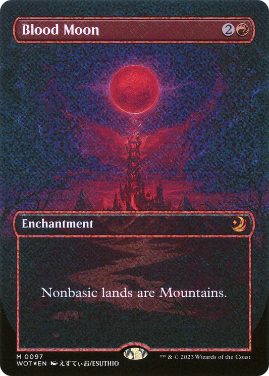 Blood Moon (WOT-097) - Wilds of Eldraine: Enchanting Tales (Borderless) Foil