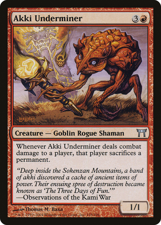 Akki Underminer (CHK-155) - Champions of Kamigawa Foil