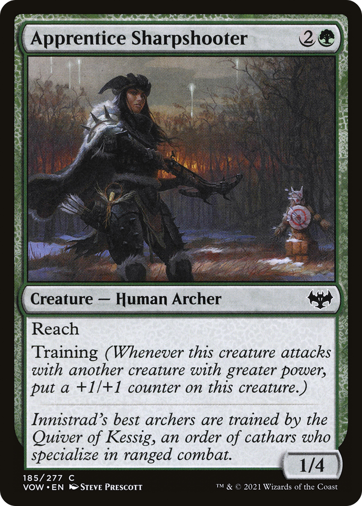 Apprentice Sharpshooter (VOW-185) - Innistrad: Crimson Vow Foil