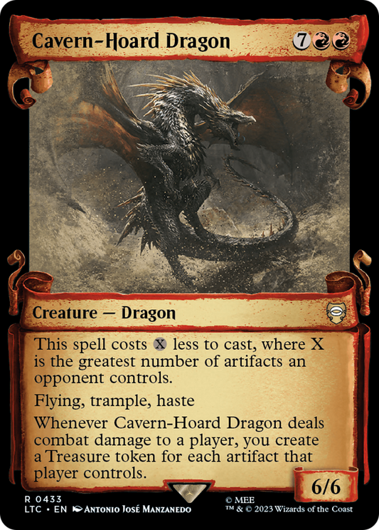 Cavern-Hoard Dragon (LTC-433) - Tales of Middle-earth Commander: (Showcase) Foil