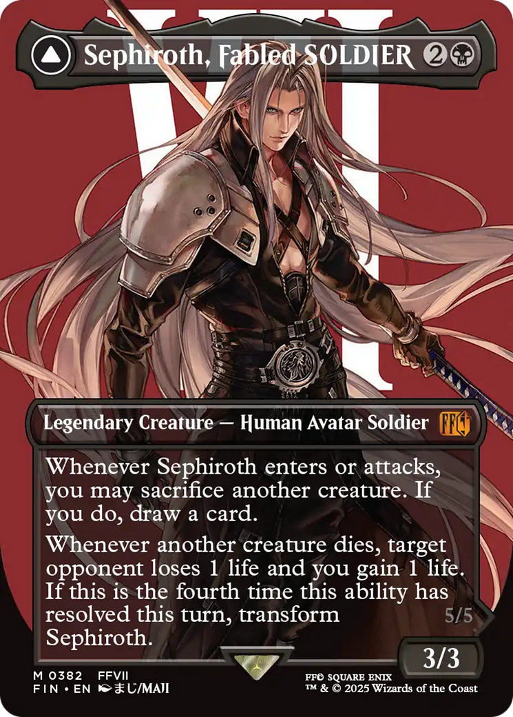 Sephiroth, Fabled SOLDIER (Borderless) (0382) (FIN-382) - FINAL FANTASY