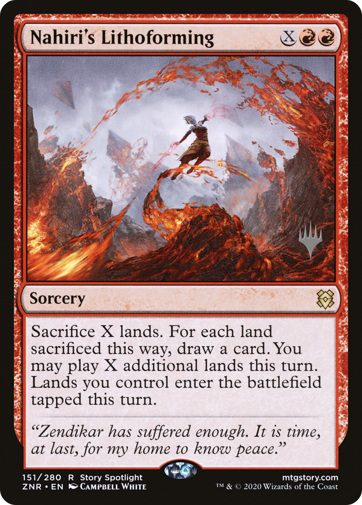 Nahiri's Lithoforming (PPZNR-151P) - Zendikar Rising Promos
