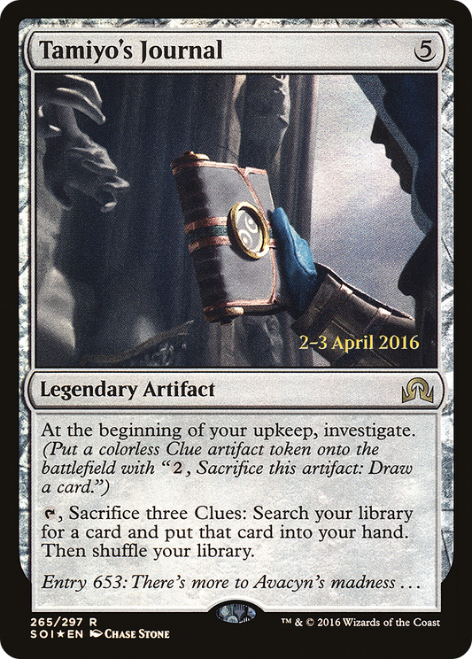 Tamiyo's Journal (PRE-265S†) - Shadows over Innistrad Promos Foil