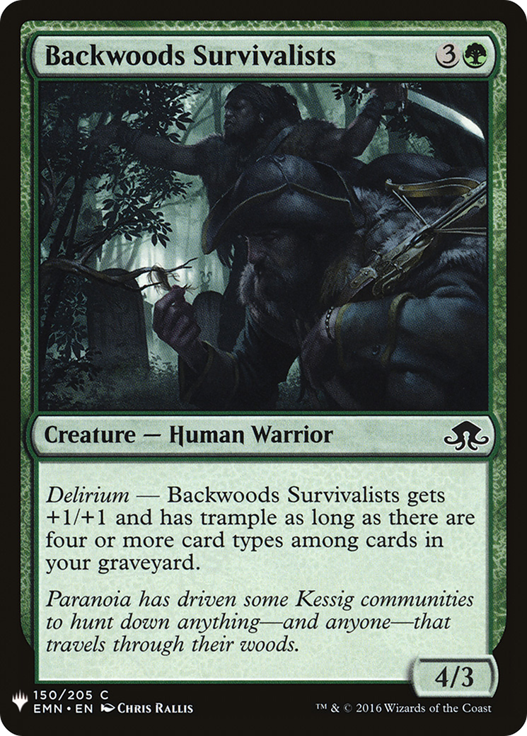 Backwoods Survivalists (LIST-EMN-150) - The List