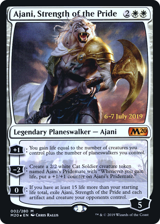 Ajani, Strength of the Pride (PRE-02S) - Core Set 2020 Promos Foil