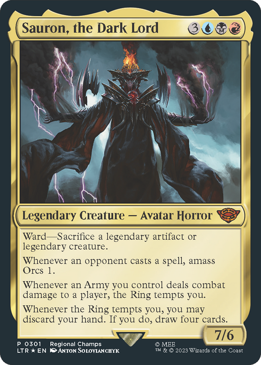 Sauron, the Dark Lord (PTP-301) - The Lord of the Rings: Tales of Middle-earth Foil