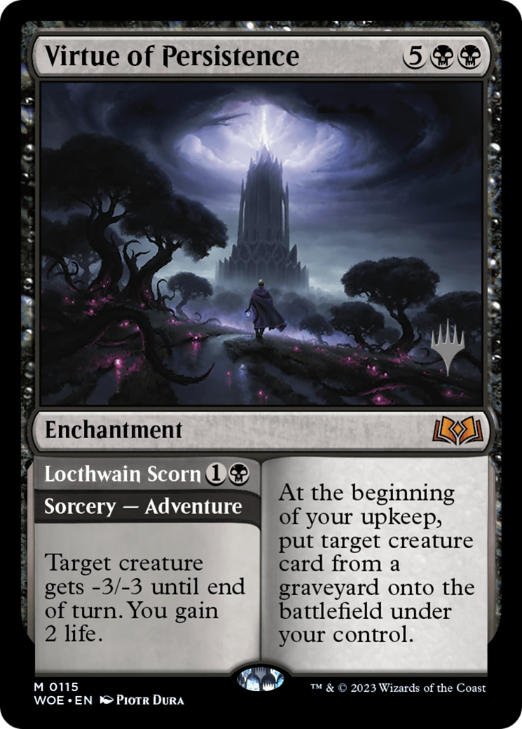 Virtue of Persistence // Locthwain Scorn (PPWOE-115P) - Wilds of Eldraine Promos Foil