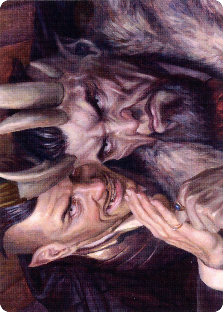 A Little Chat // A Little Chat (ASNC-012) - New Capenna Art Series (Borderless) Foil