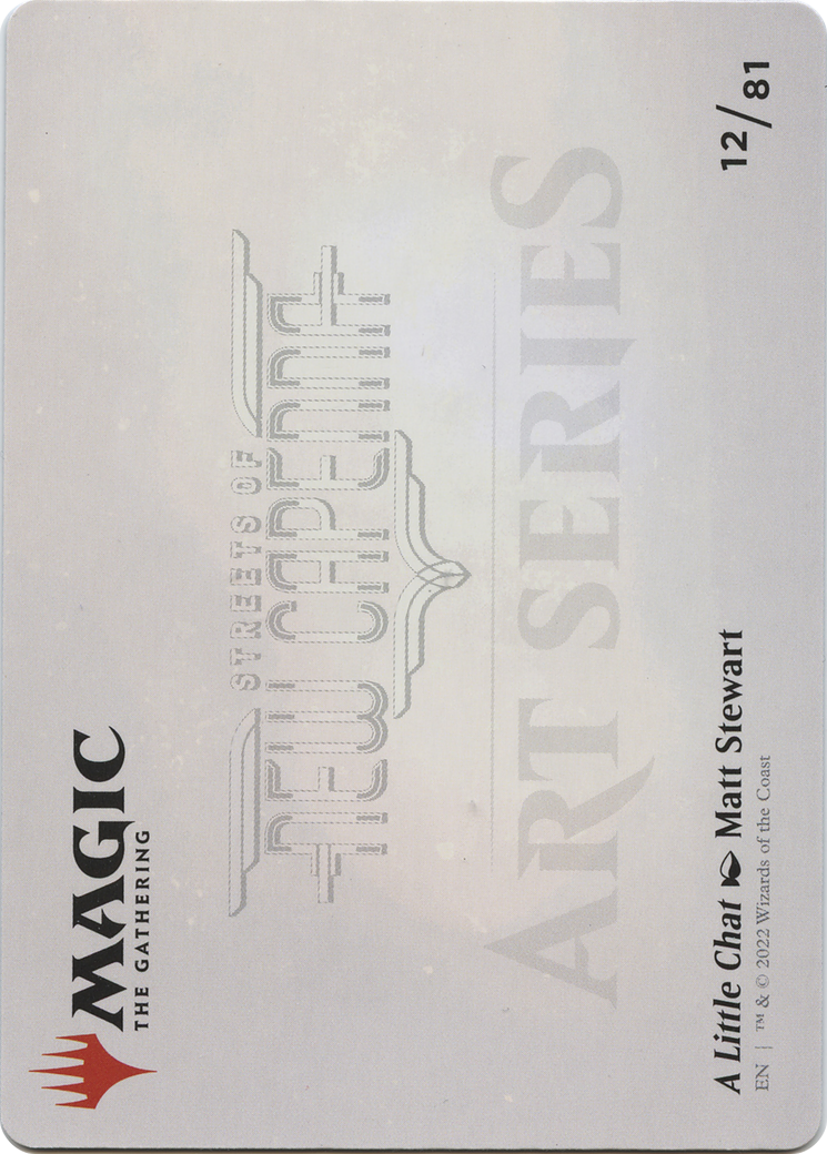 A Little Chat // A Little Chat (ASNC-012) - New Capenna Art Series (Borderless) Foil