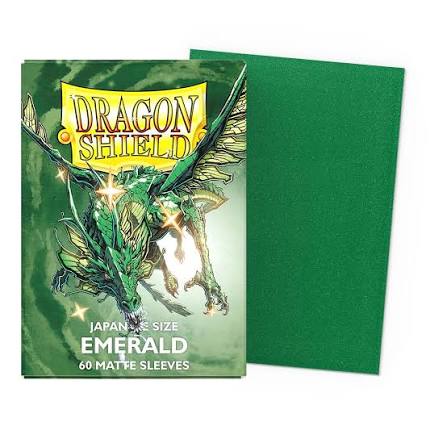 DRAGON SHIELD SLEEVES JAPANESE MATTE EMERALD 60CT