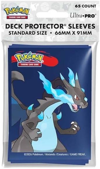 UP D-PRO POKEMON MEGA CHARIZARD X SLEEVES 65CT