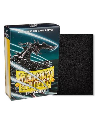 DRAGON SHIELD SLEEVES JAPANESE MATTE JET 60CT
