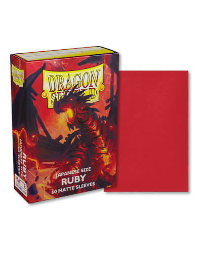 DRAGON SHIELD SLEEVES JAPANESE MATTE RUBY 60CT