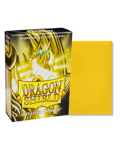 DRAGON SHIELD SLEEVES JAPANESE MATTE YELLOW 60CT