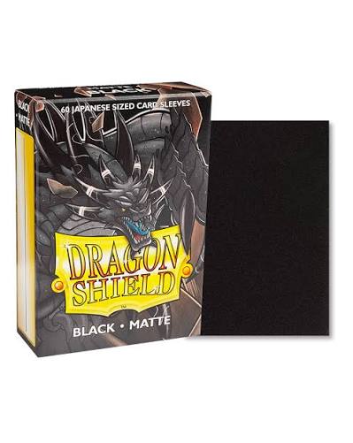 DRAGON SHIELD SLEEVES JAPANESE MATTE BLACK 60CT