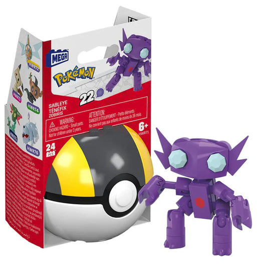 MEGA Pokemon Building Toy Kit Sableye (24 Pieces) with 1 Action Figure and Ball
