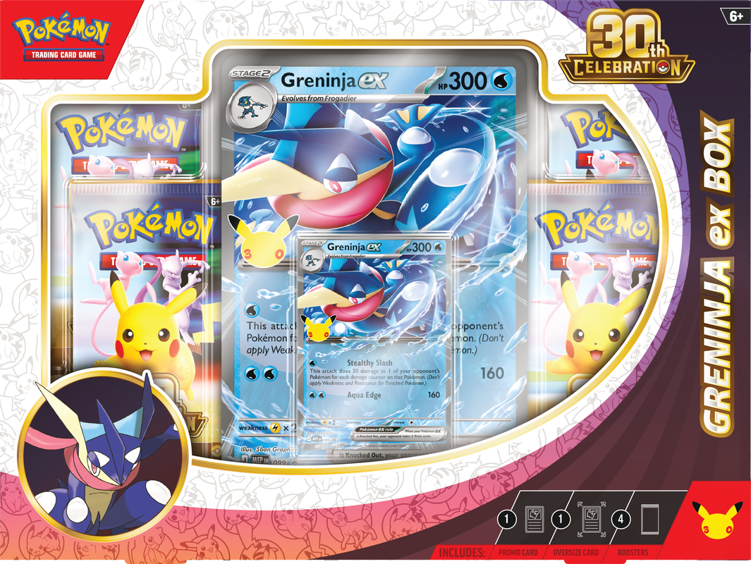 POKEMON 30TH CELEBRATION GENINJA EX BOX - PRE-ORDER - SEPTEMBER 16, 2026