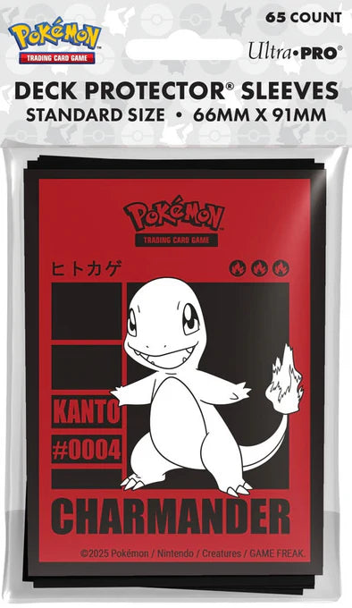 UP D-PRO POKEMON CHARMANDER 2025 SLEEVES 65CT